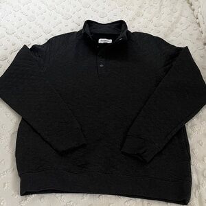 Charcoal Gray Quilted Sweatshirt